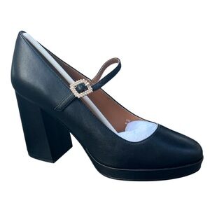 Lisa Vicky Bobble 9M Black Sheep Napa Chunky High Heel Mary Jane‎ Platform Pumps
